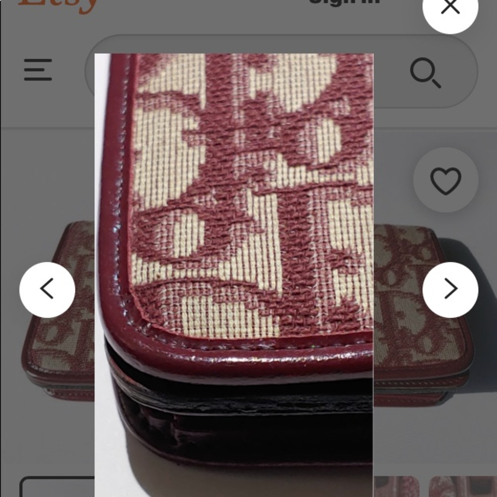 Christian Dior Bordeaux (red)vintage trotterwallet - Picture 13 of 13